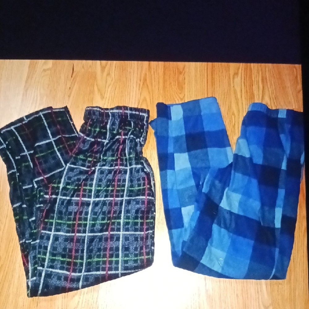 Plaid Kids Pajama Set - Blue and Multicolor